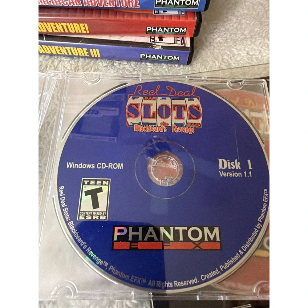 Lot Of 10 Slots PC CD-ROM Games Reel Deal Casino & WMS Slots Phantom Vintage